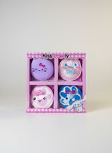 Set 4 Bureti Machiaj si Pudra tip Puff - Design Adorabil
