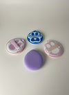 Set 4 Bureti Machiaj si Pudra tip Puff - Design Adorabil