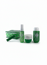 Travel Kit shining green , set cadou corp – body mist 40 ml, gel de dus 90 ml, crema de corp 50 ml