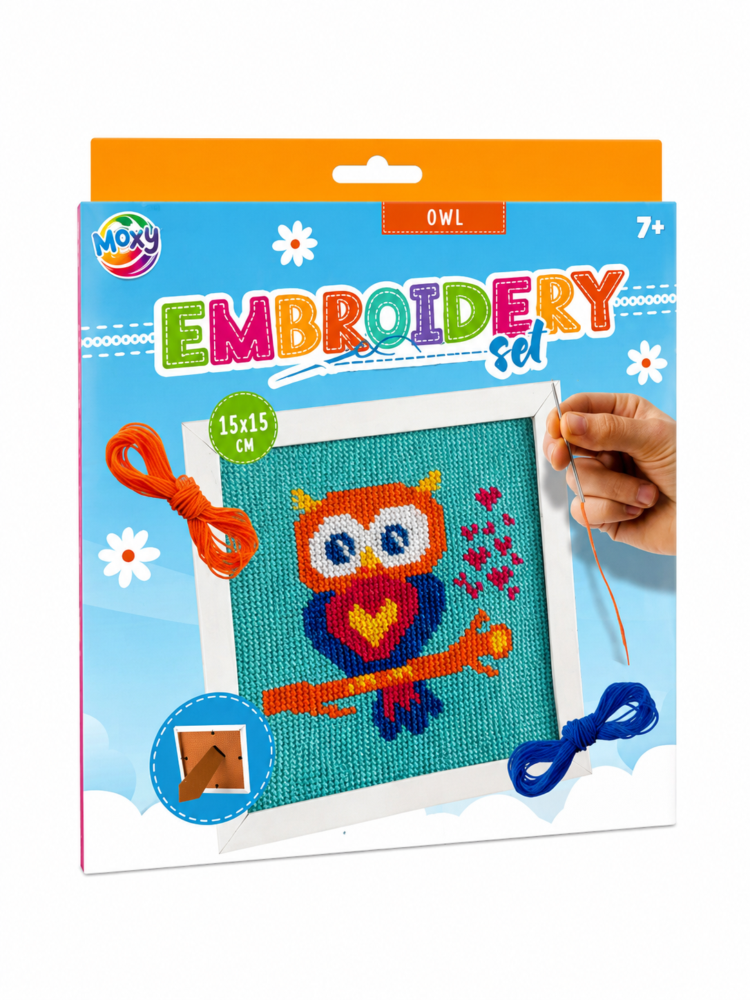 Set broderie cu ramă, 15 x 15 cm