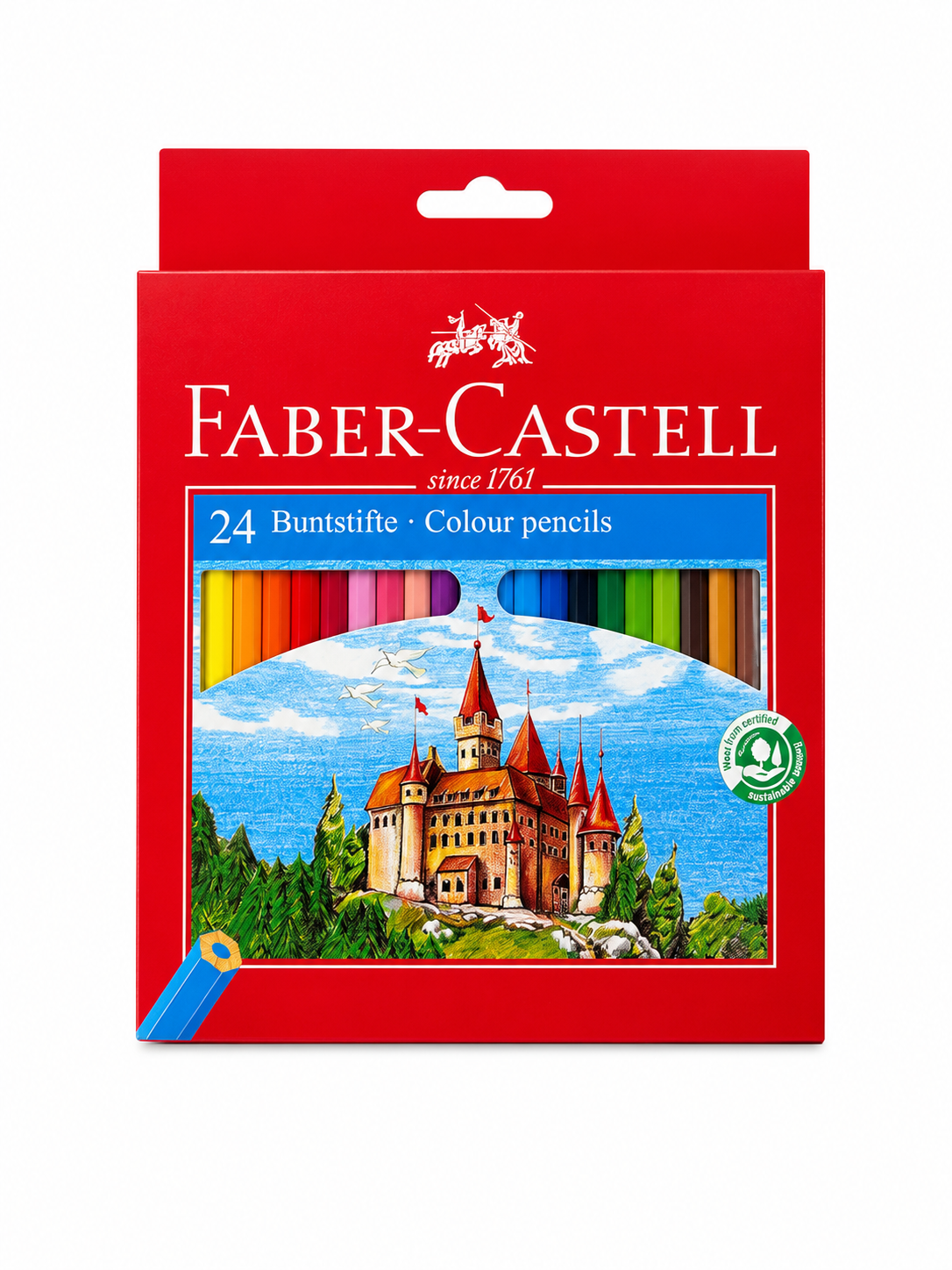 Creioane colorate Faber-Castell, 24 bucăți în cutie