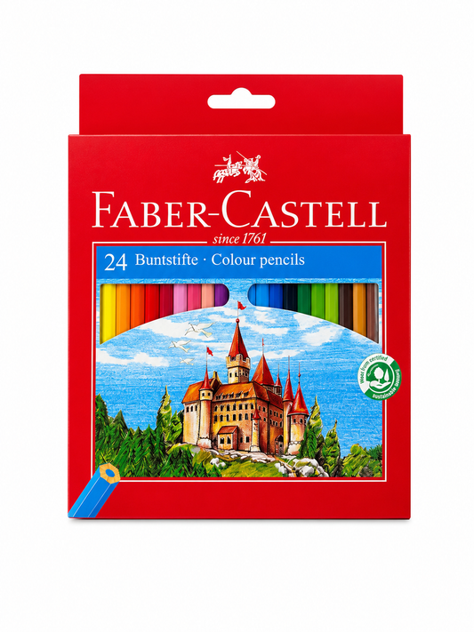 Creioane colorate Faber-Castell, 24 bucăți în cutie