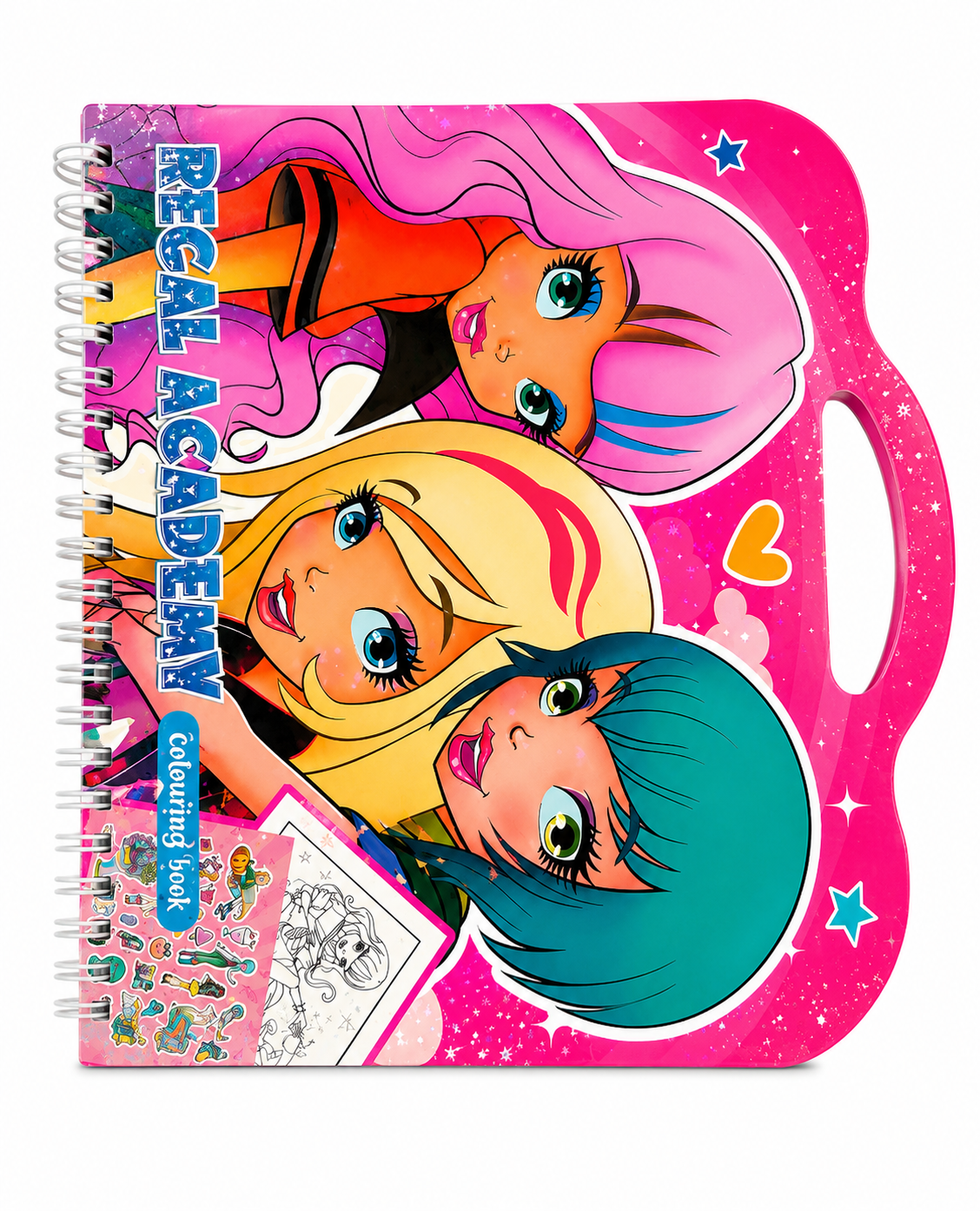 Carte de colorat cu stickere si maner – Regal Academy