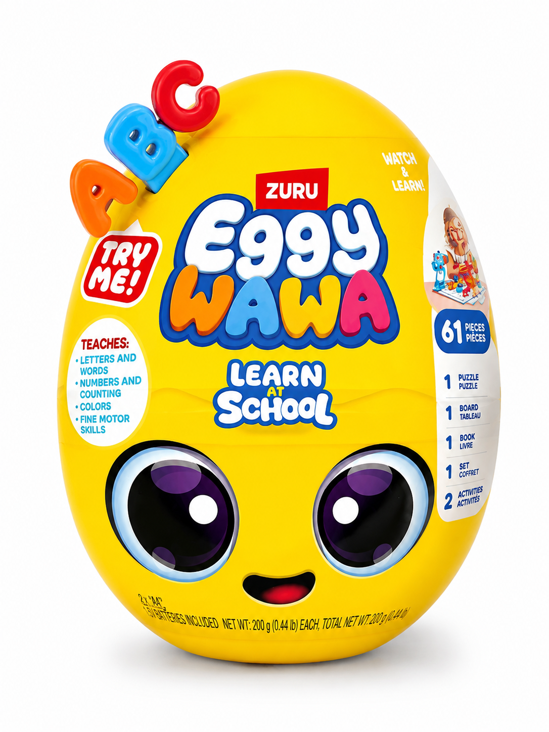 ZURU Eggy Wawa Learn at School – Set educativ 61 piese