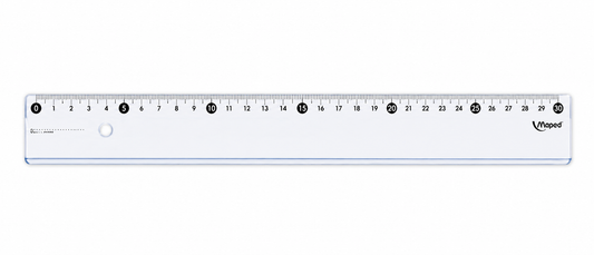 Riglă Maped 30 cm, plastic transparent