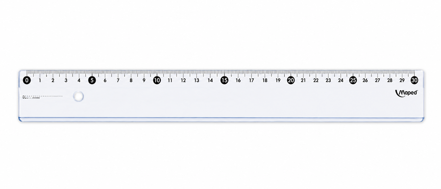 Riglă Maped 30 cm, plastic transparent