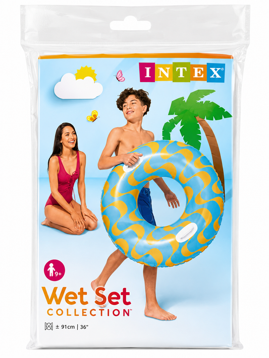 Colac de înot 91 cm, Multicolor, 9 ani+