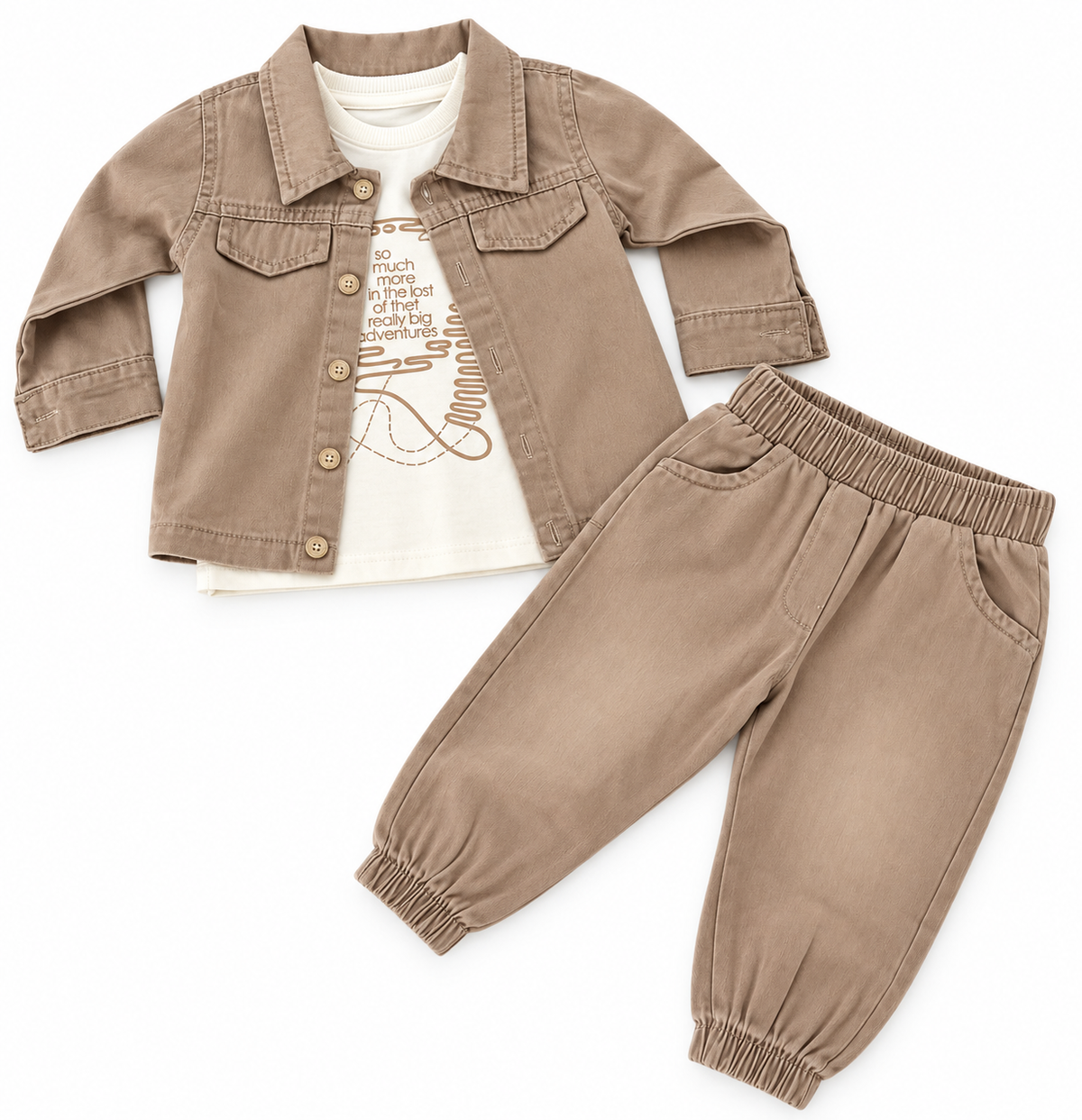 Compleu copii 3 piese cu jacheta si pantaloni - diverse culori
