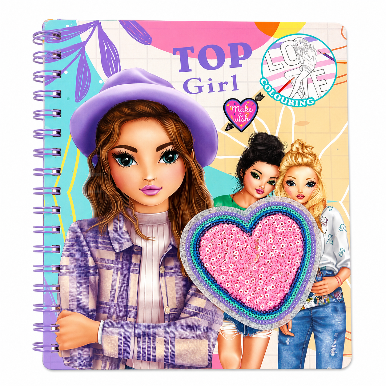 Carte de colorat Top Girl cu spirala - Diferite modele