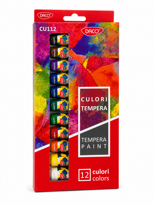 Tempera Daco, 12 culori