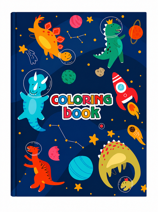 Carte de colorat cu dinozauri