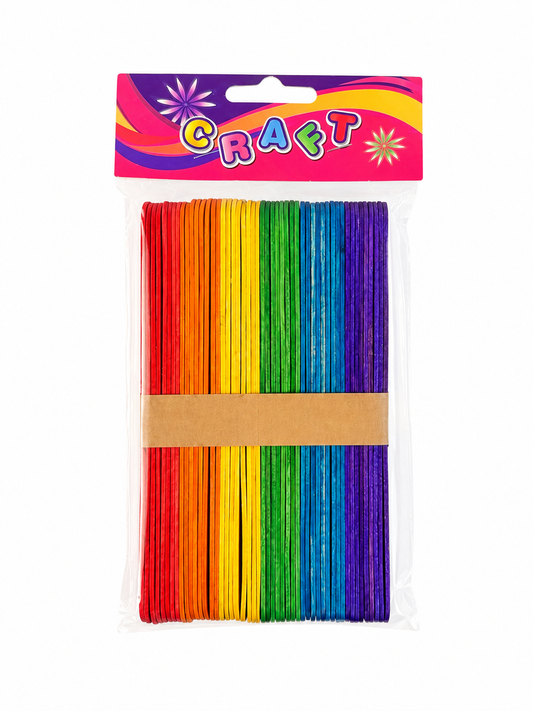 Bețișoare mari din lemn colorat
