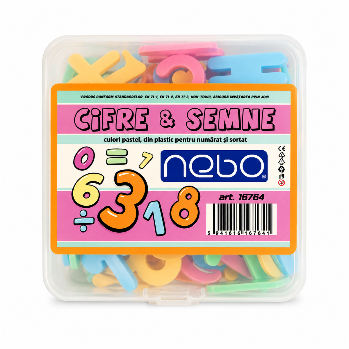 Cifre și semne matematice din plastic