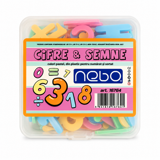 Cifre și semne matematice din plastic