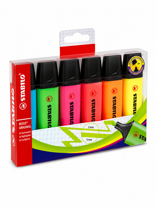 Textmarkere Stabilo BOSS Original, set 6 culori