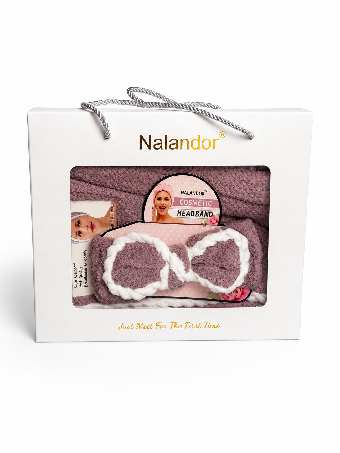 Set Prosoape Nalandor – Turban pentru Păr, Bentiță și Prosop de Corp