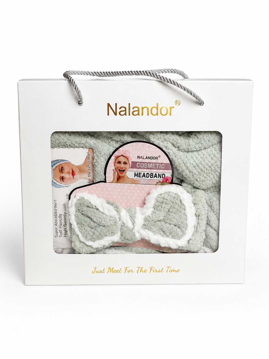 Set Prosoape Nalandor – Turban pentru Păr, Bentiță și Prosop de Corp