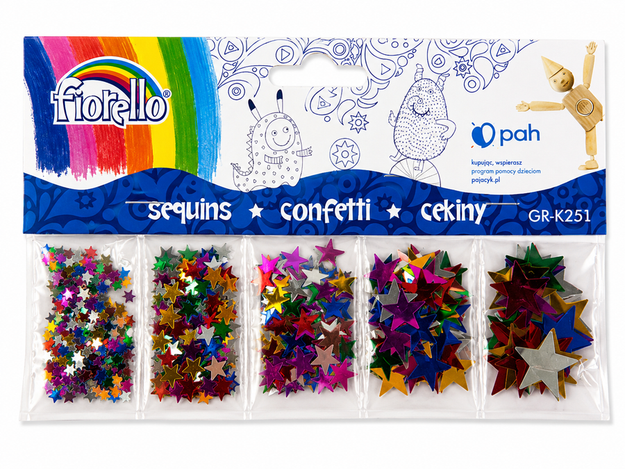 Confetti metalizat cu stele, pentru decorațiuni