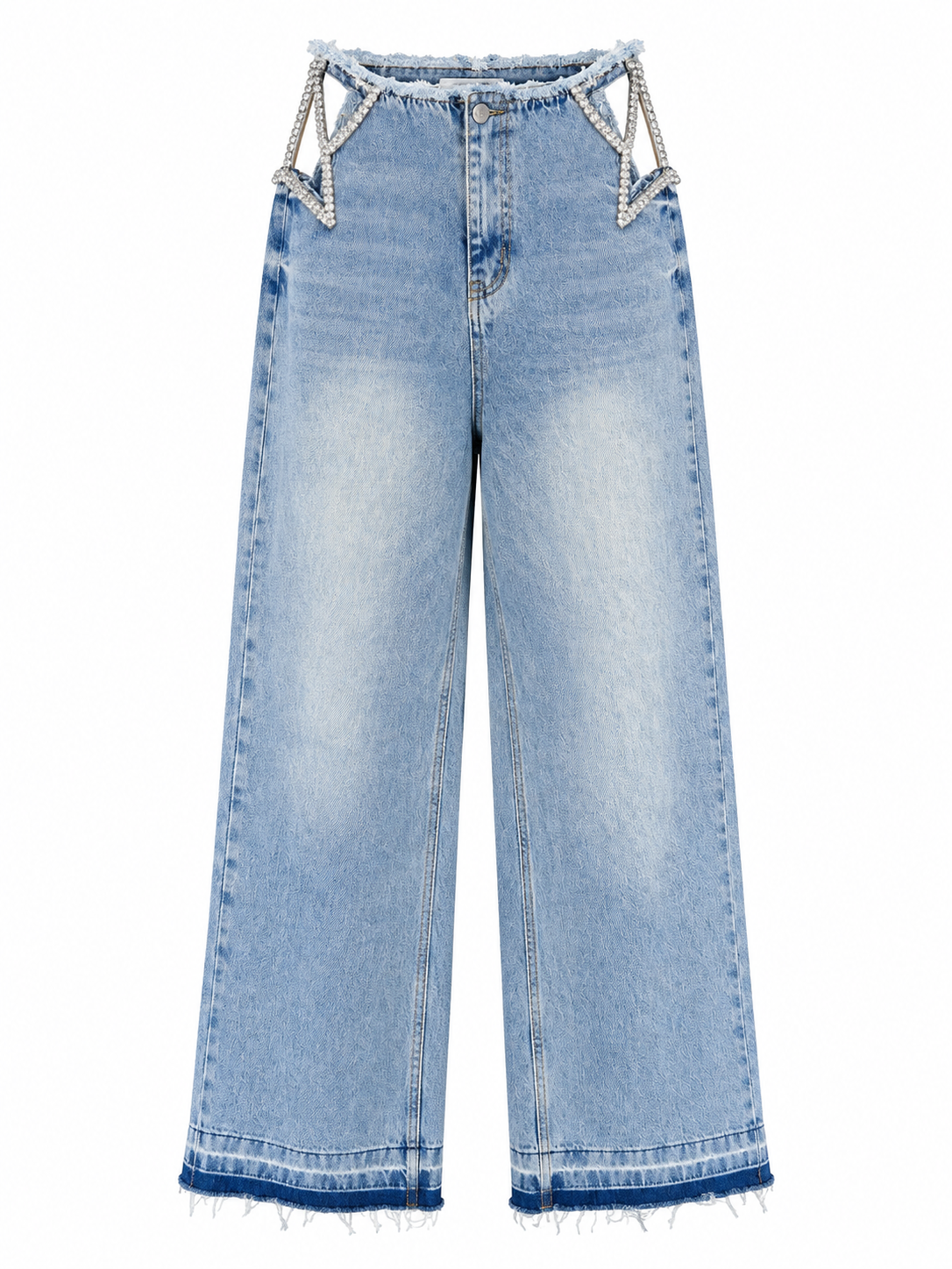 Blugi Dama Glam Cut cu Strasuri
