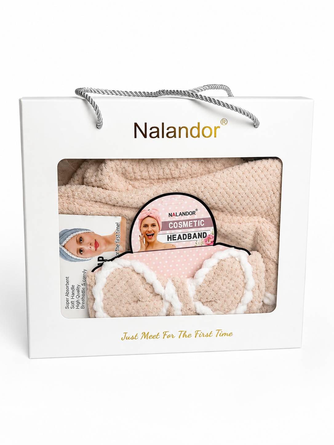 Set Prosoape Nalandor – Turban pentru Păr, Bentiță și Prosop de Corp