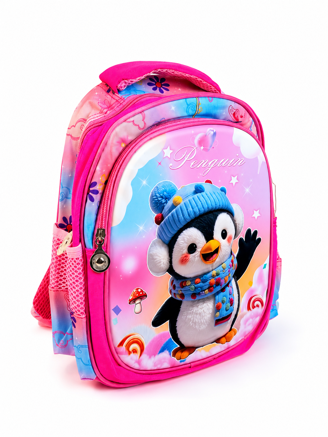 Ghiozdan copii – Prințesă cu Castel,Pinguin