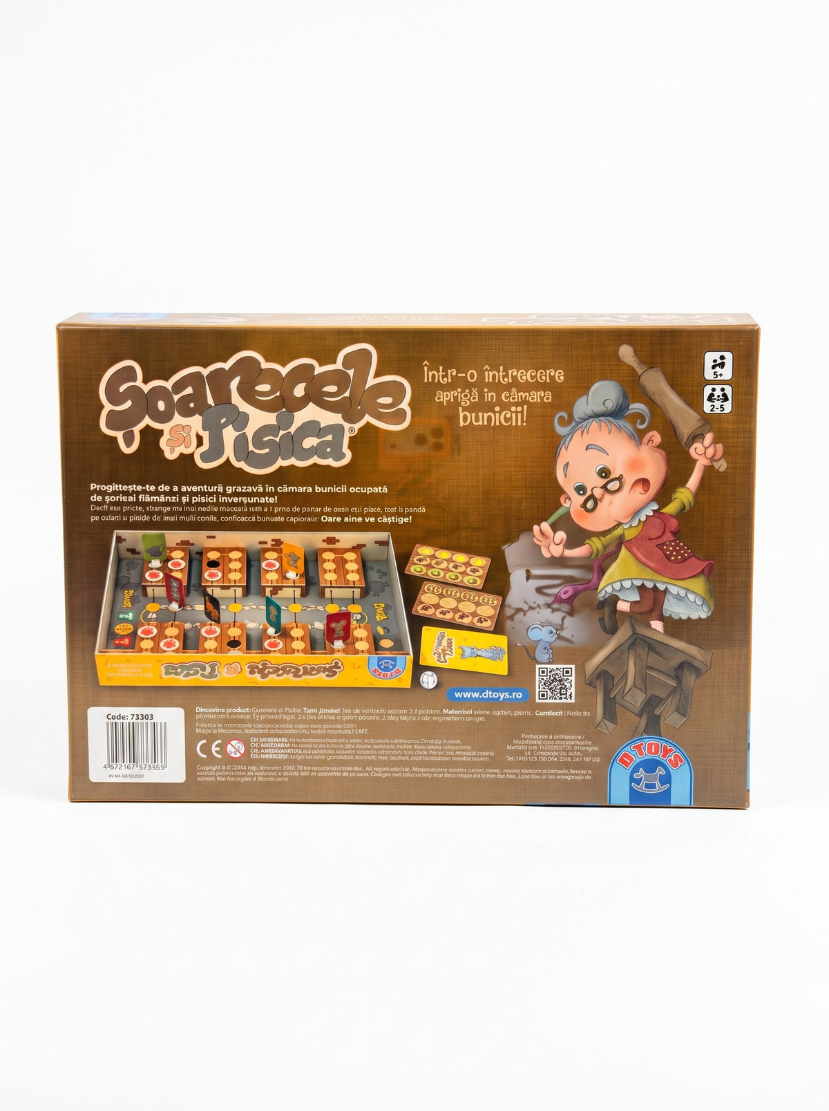 Joc de Societate Șoarecele și Pisica, D-Toys — tablă tridimensională