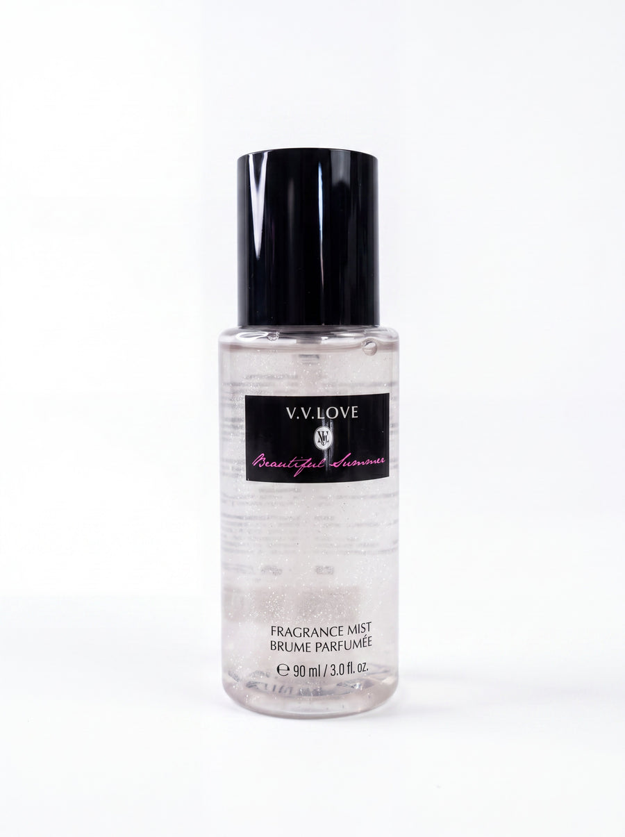 Beautiful Summer, spray parfumat de corp cu sclipici V.V.LOVE 90 ml