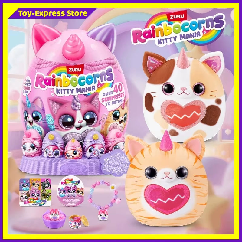 Blind Box Toys Rainbocorns Kitty Mania Blind Boxes Children Toys Cute Cat Model Doll Kids Toys Mystery Box Birthday Gift