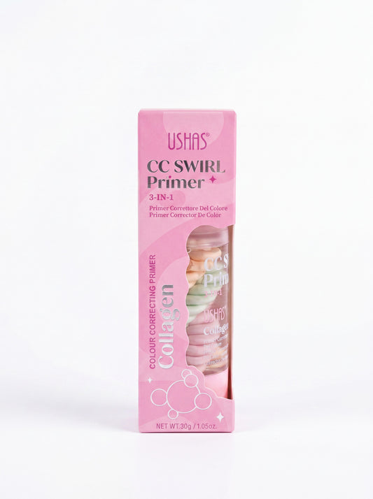 CC Swirl Primer 3 in 1, primer corector cu colagen, 30 g USHAS