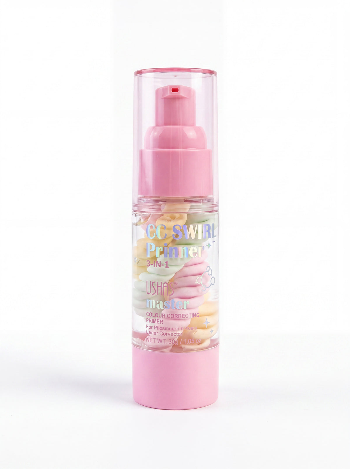 CC Swirl Primer 3 in 1, primer corector cu colagen, 30 g USHAS