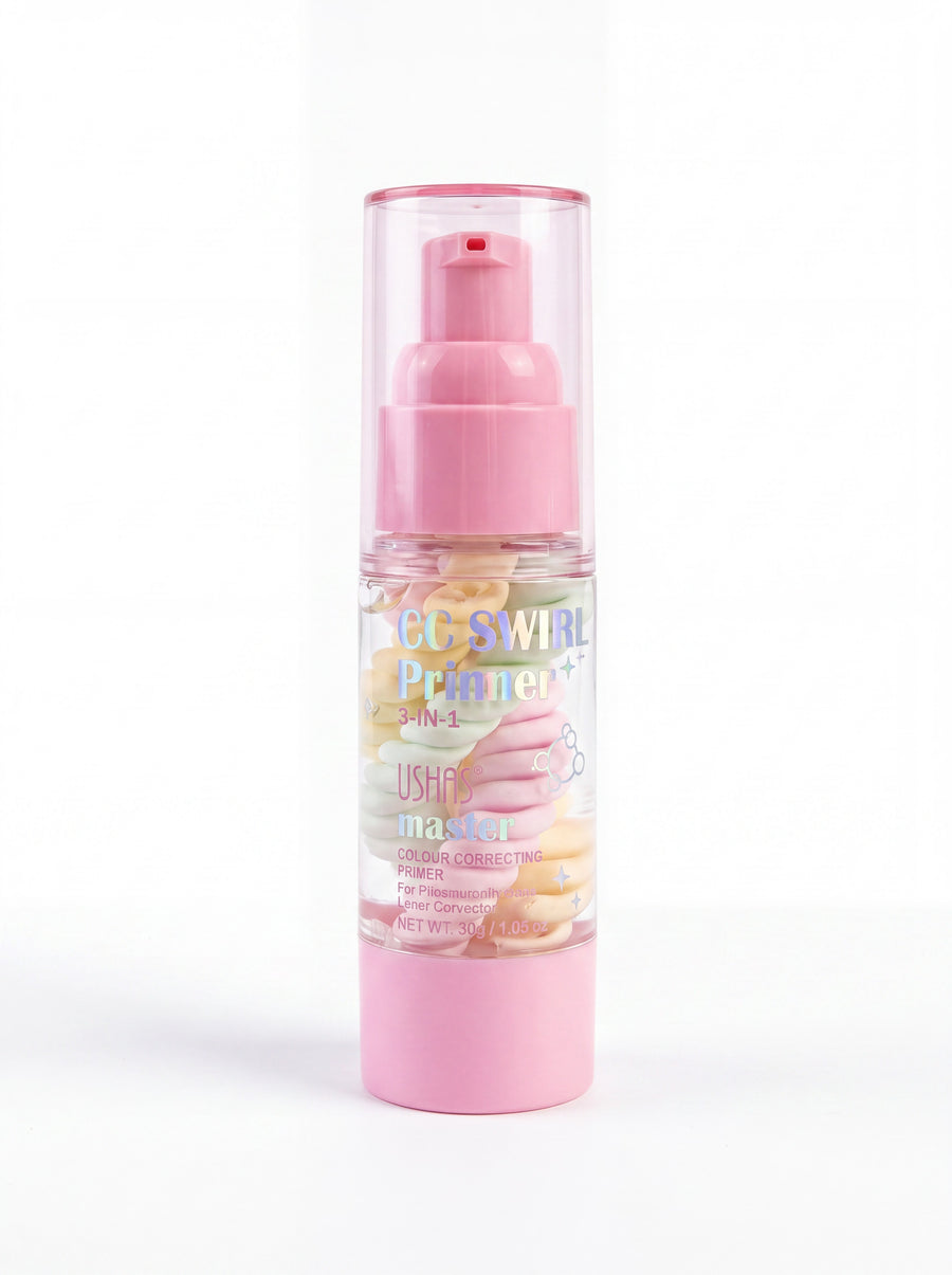 CC Swirl Primer 3 in 1, primer corector cu colagen, 30 g USHAS