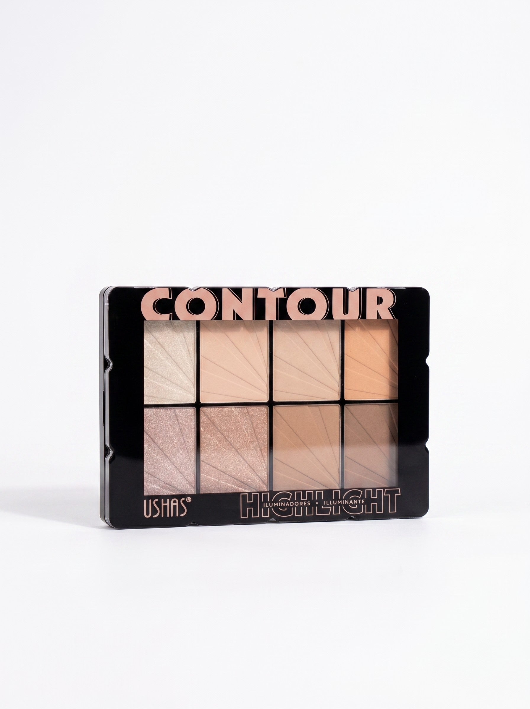 Contour & Highlight Palette, paleta contur si iluminator 8 nuante USHAS