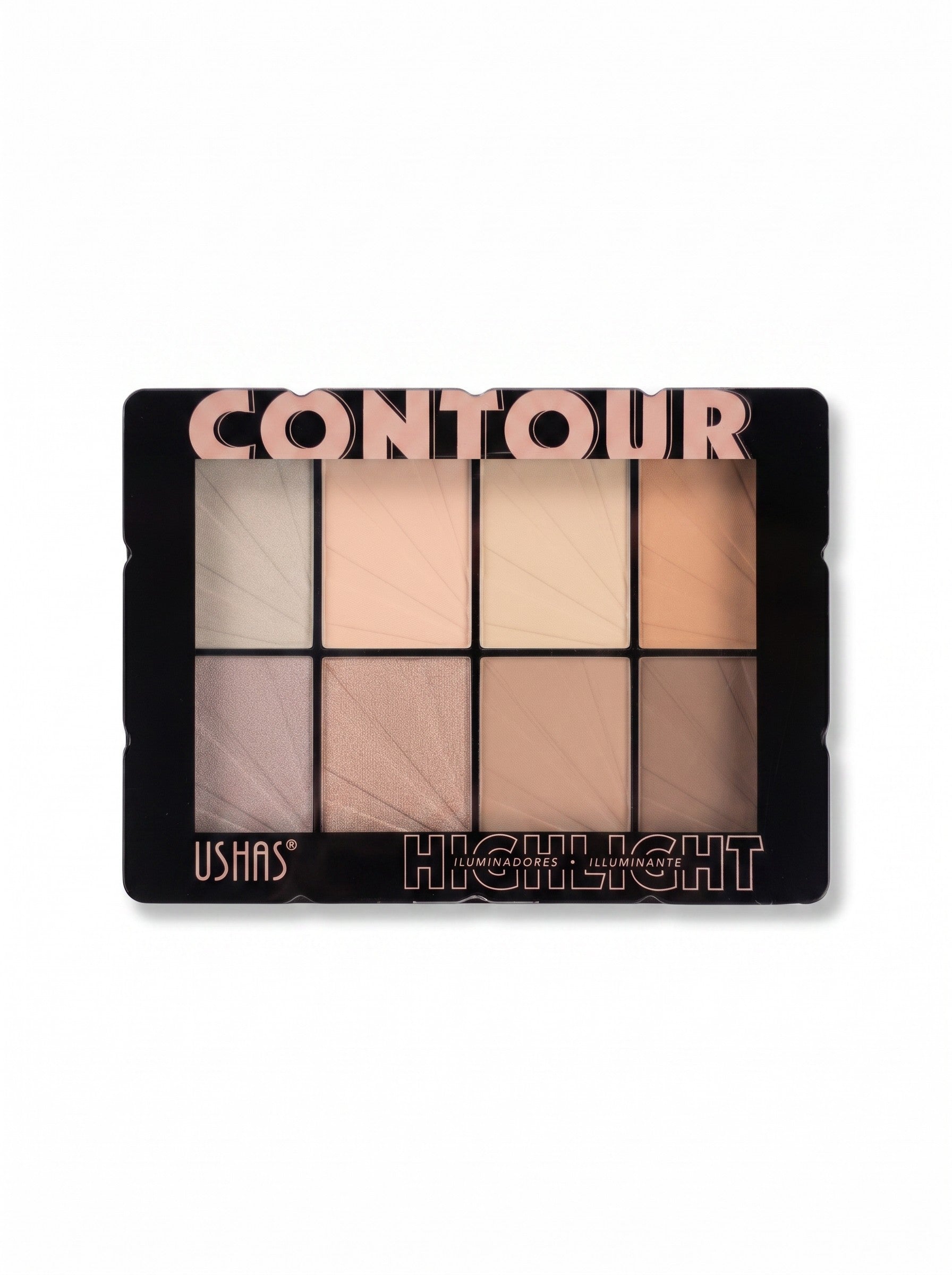 Contour & Highlight Palette, paleta contur si iluminator 8 nuante USHAS