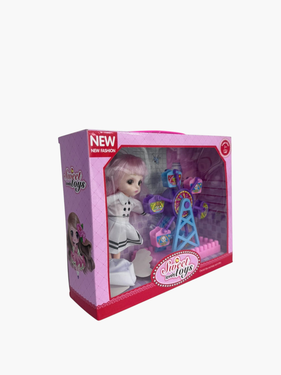 Cute Girl Papusa cu Roata cu Cabine si Accesorii Piccolino - imagine 3