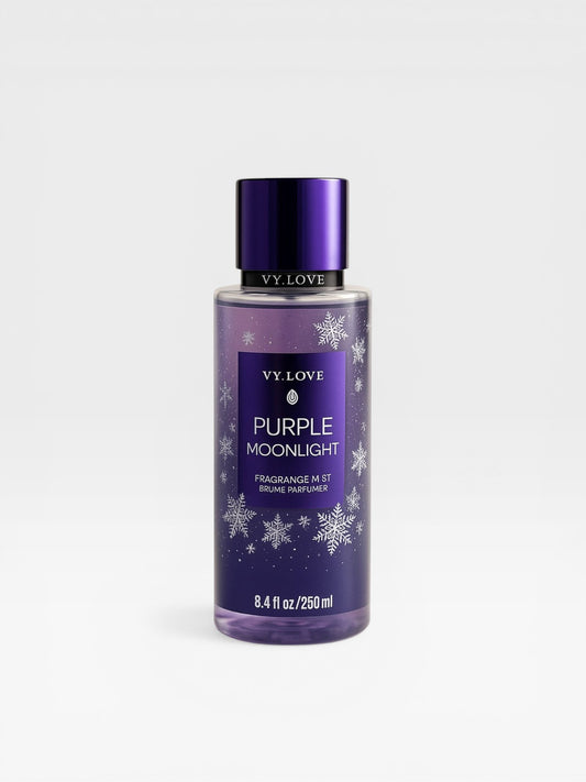 eRamis Spray Corp pure moonlight fragrance mist with purple cap and snowflake design.