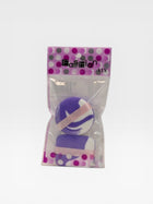 eRamis purple and white swirl makeup sponges with pink ribbon, set of 2