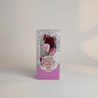 eRamis bouquet of red and pink soap roses in a clear box with 'Happy every day' text.