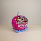 eRamis Babycorns magical surprise toy in a pink sphere with unicorn horn and blue rocking base.