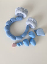 Set Beauty 12 Piese Bleu - Bentita, Bureti si Pufuri