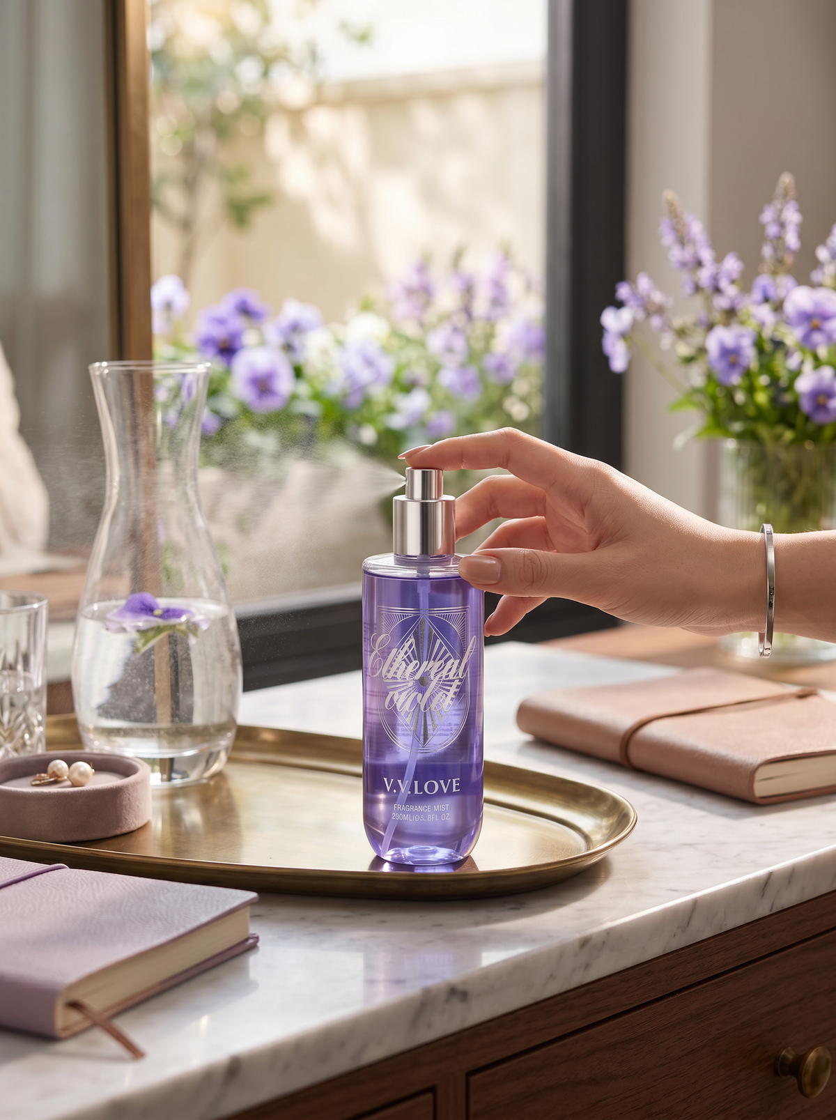 Ethereal Violet, spray parfumat de corp V.V.LOVE 250 ml
