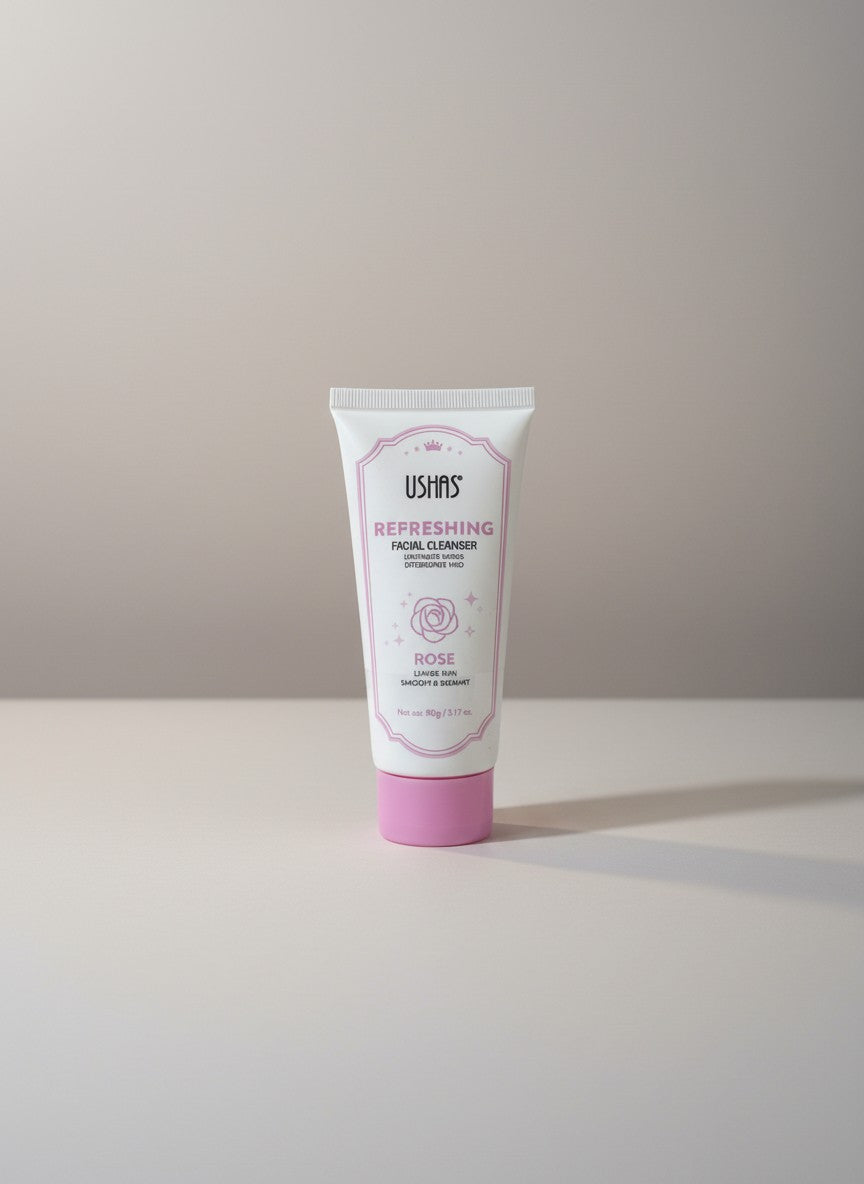 Gel de Curatare Faciala USHAS Refreshing Cleanser cu Extract de Trandafir, 90g