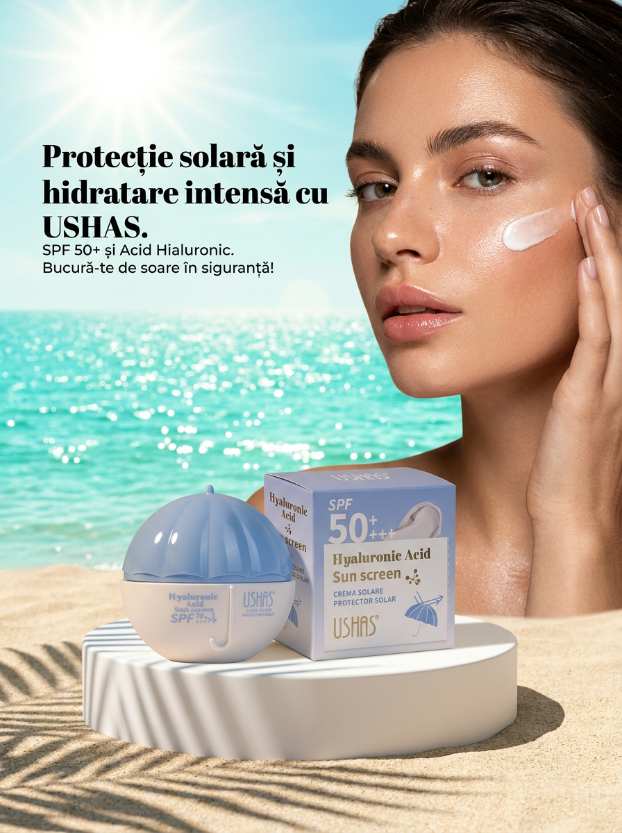 Crema Solara Acid Hialuronic SPF 50+ - Hidratare Intensa