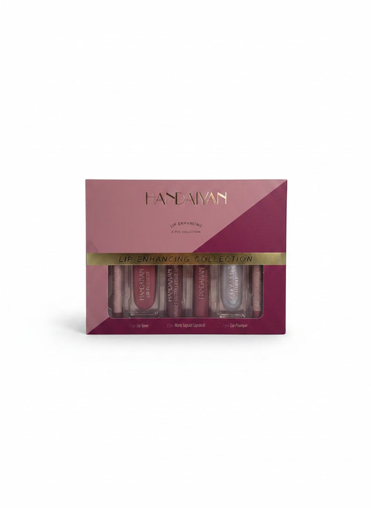 Lip Enhancing Collection, set buze 6 piese (creion contur, ruj lichid mat, lip plumper)