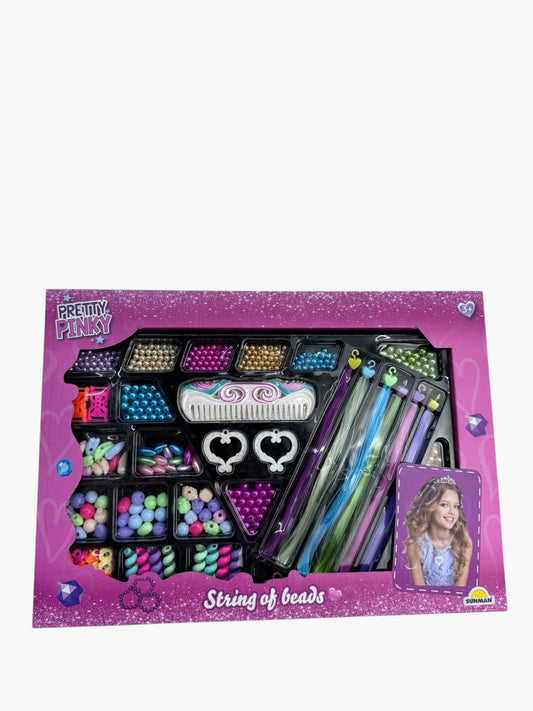 Pretty Pinky String of Beads Set Creativ cu Margele si Accesorii Par - imagine principala
