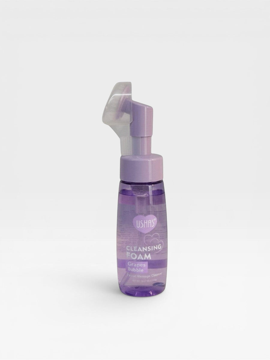 Spuma de Curatare Faciala USHAS Grapes Bubble cu Perie de Masaj, 150 ml