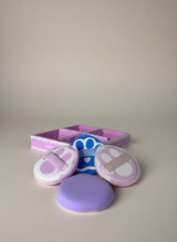 Set 4 Bureti Machiaj si Pudra tip Puff - Design Adorabil