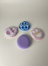 Set 4 Bureti Machiaj si Pudra tip Puff - Design Adorabil