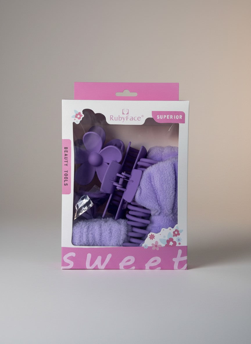 Set Accesorii Par Mov - Bentita, Clame si Scrunchies