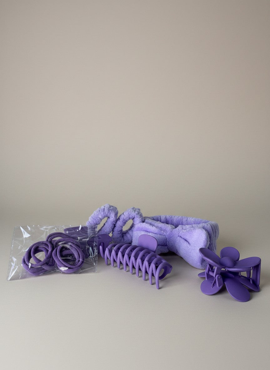 Set Accesorii Par Mov - Bentita, Clame si Scrunchies