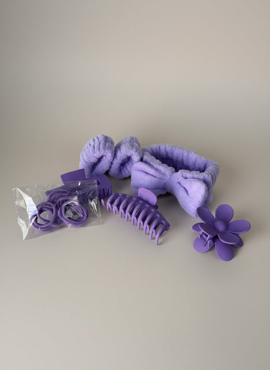 Set Accesorii Par Mov - Bentita, Clame si Scrunchies